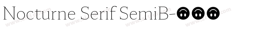 Nocturne Serif SemiB字体转换